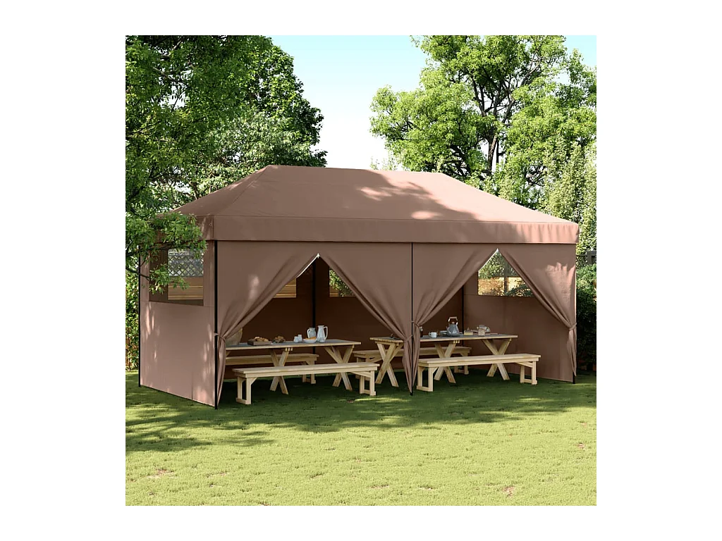 Carpa de recepción plegable emergente con 4 paredes laterales