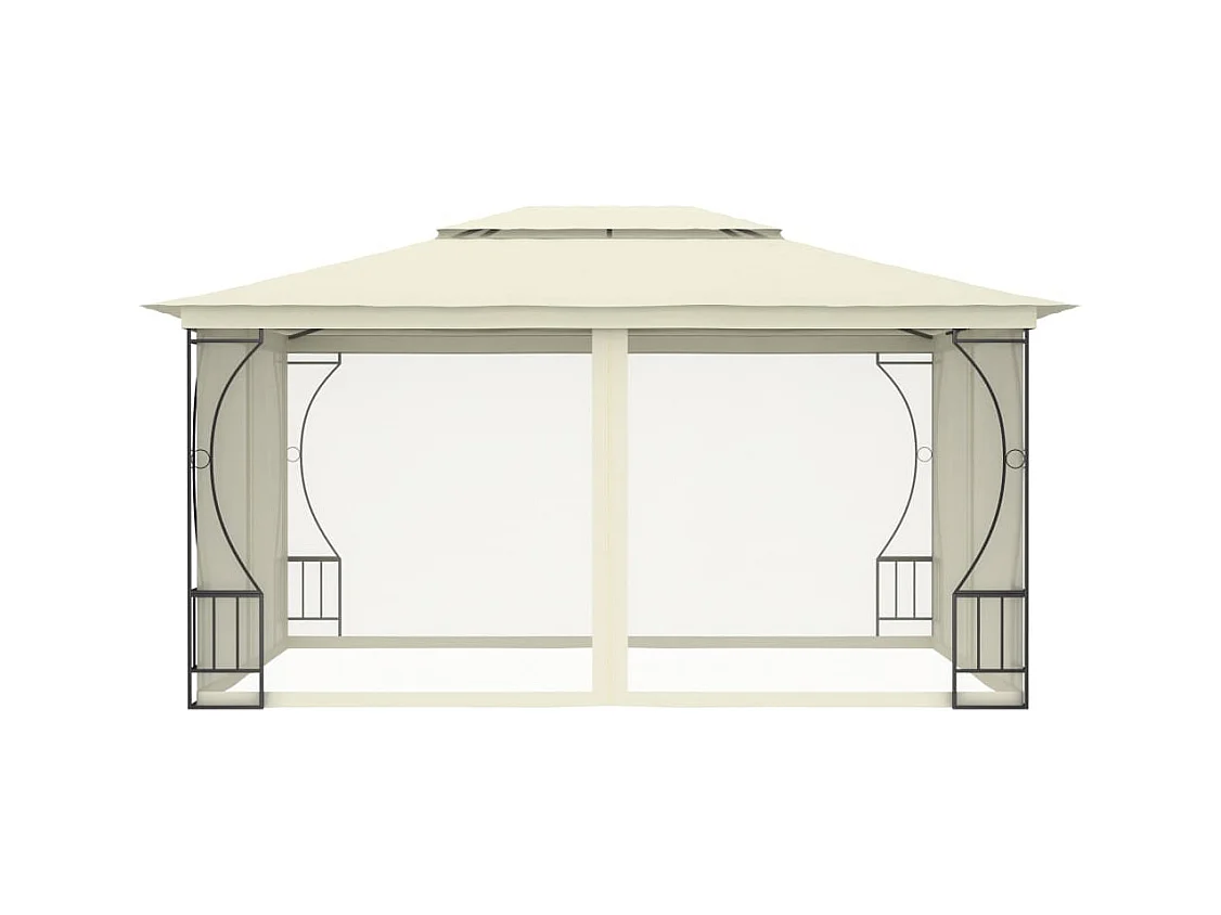Cenador con mosquitera 300x400x265 cm Crema