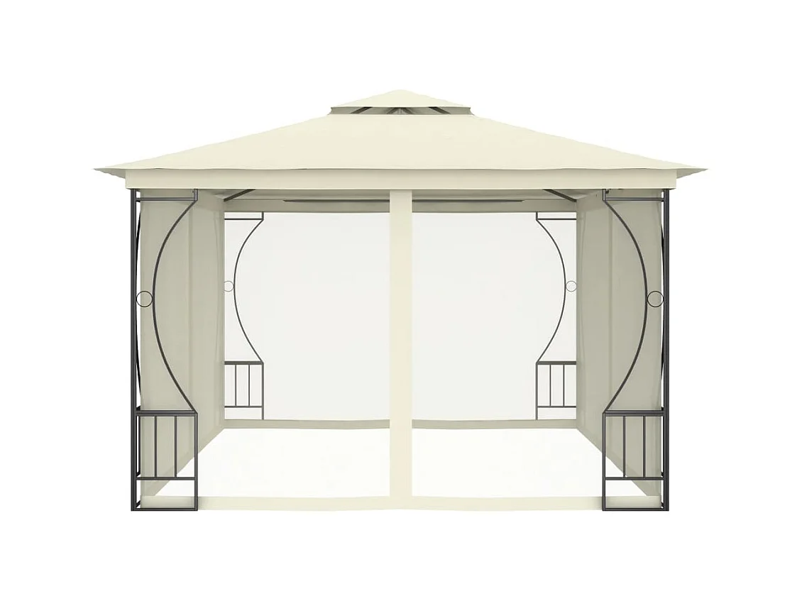 Cenador con mosquitera 300x400x265 cm Crema