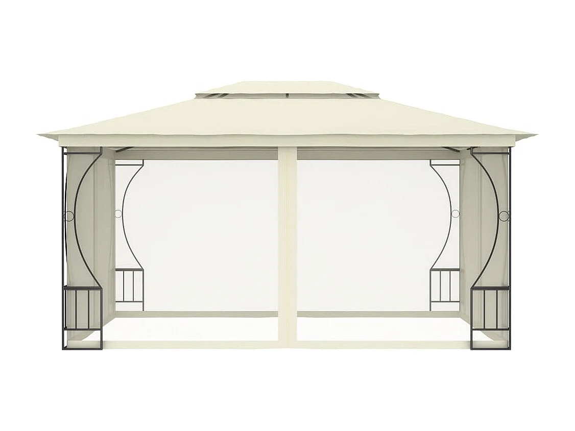 Cenador con mosquitera 300x400x265 cm Crema