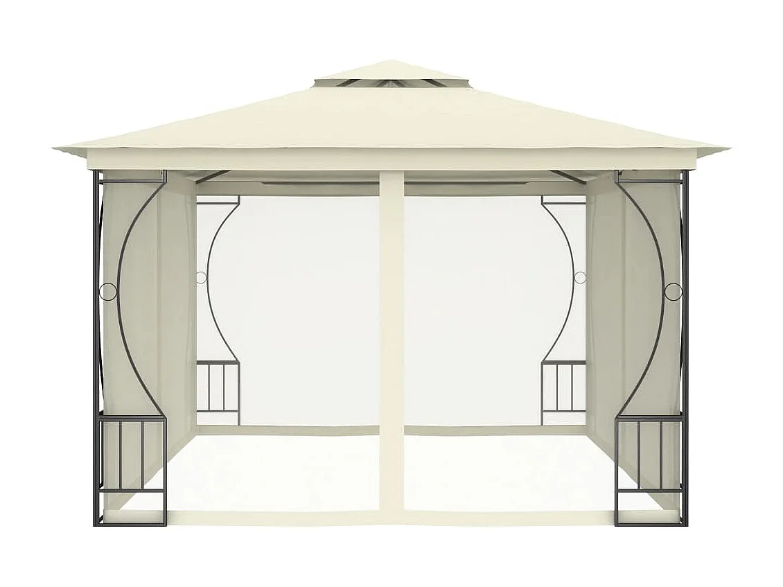 Cenador con mosquitera 300x400x265 cm Crema