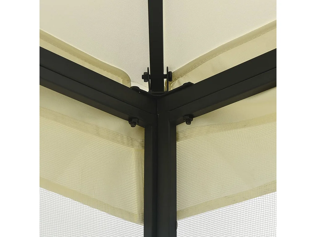 Cenador con mosquitera 300x400x265 cm Crema