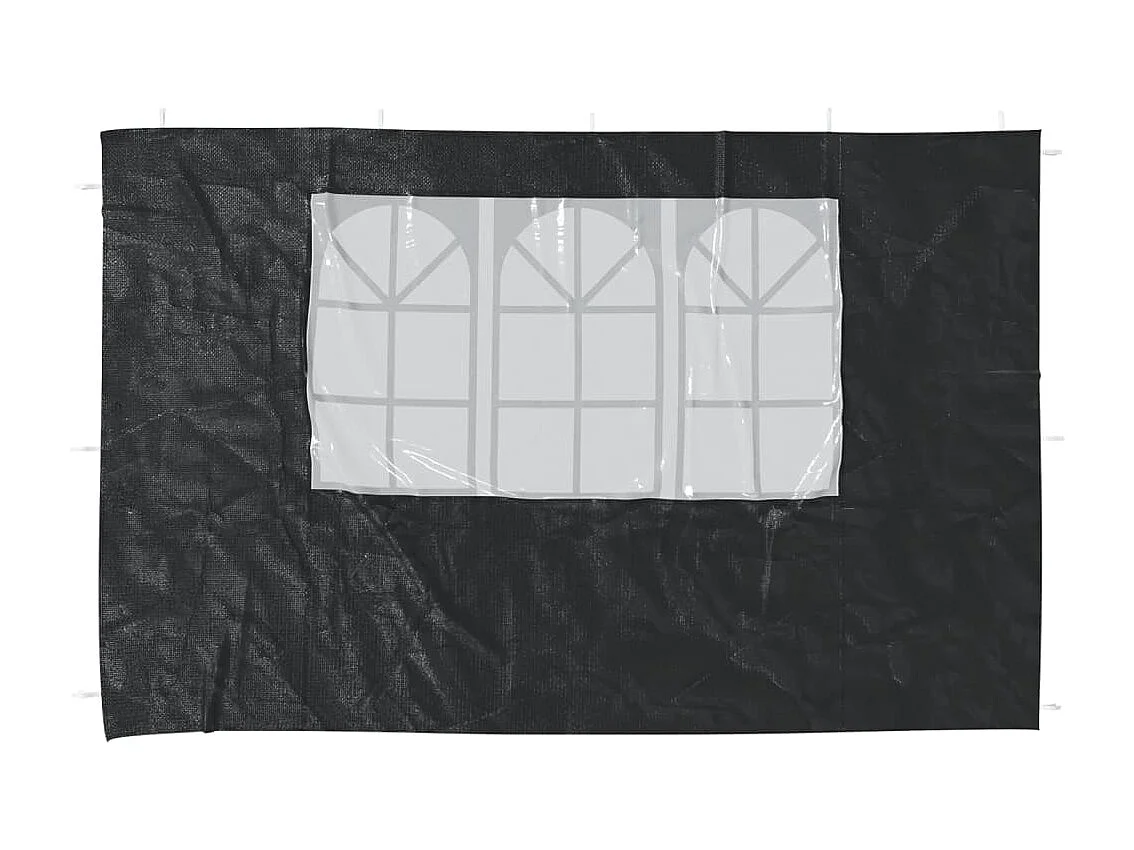 Pared de carpa de recepción de 2 piezas con ventana PE Antracita
