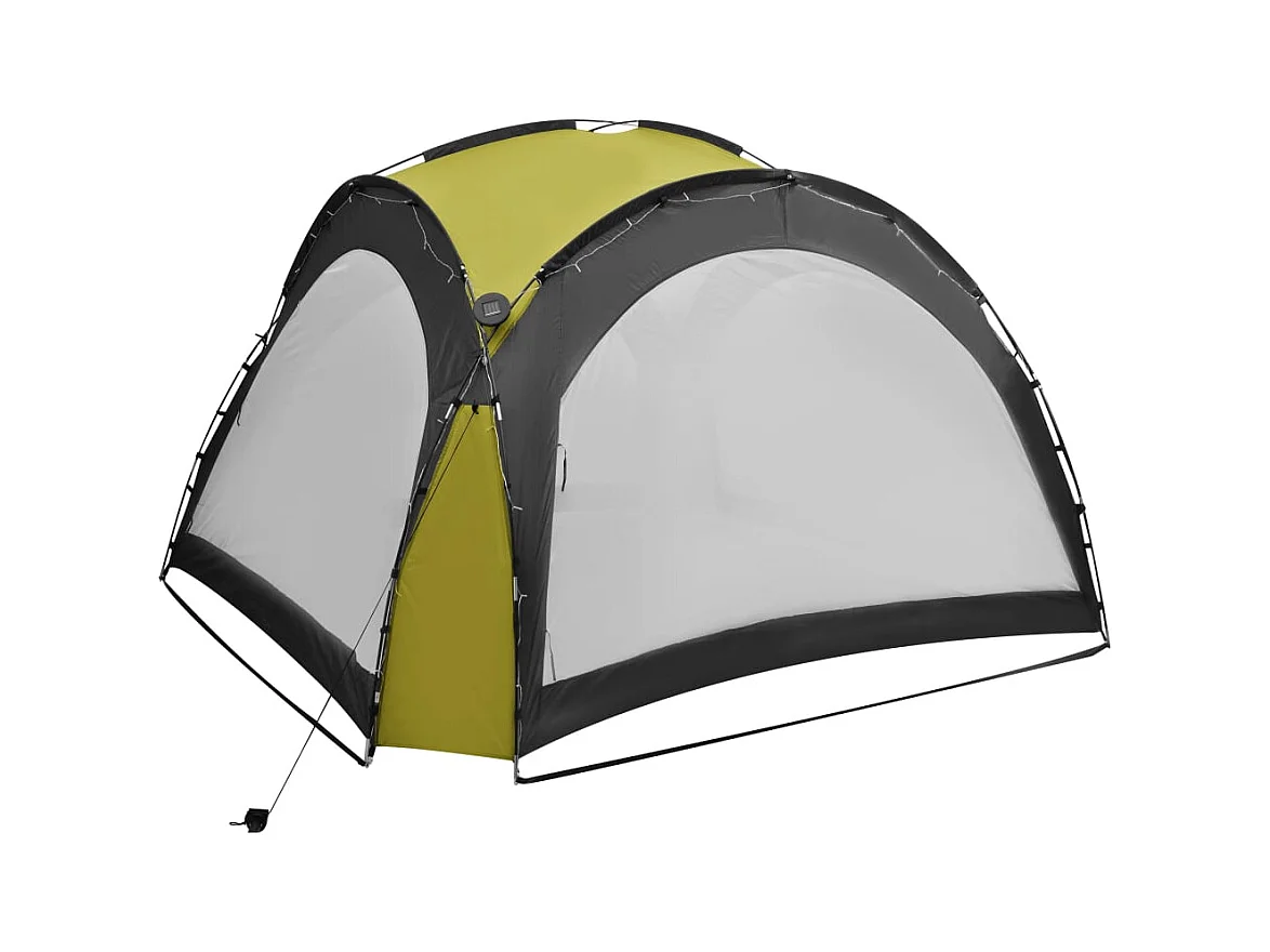 Tenda per ricevimento con LED e 4 pareti 3,6x3,6x2,3 m Verde