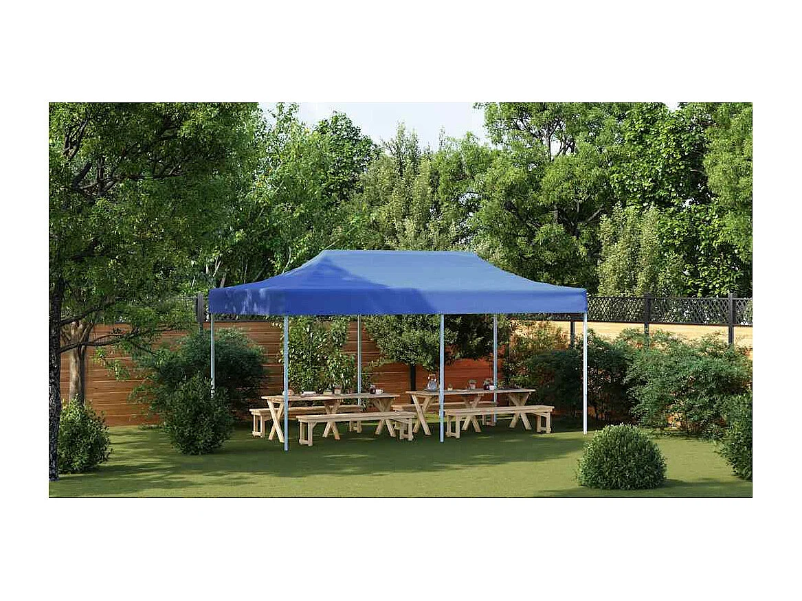 Tienda plegable 3 x 6 m Azul