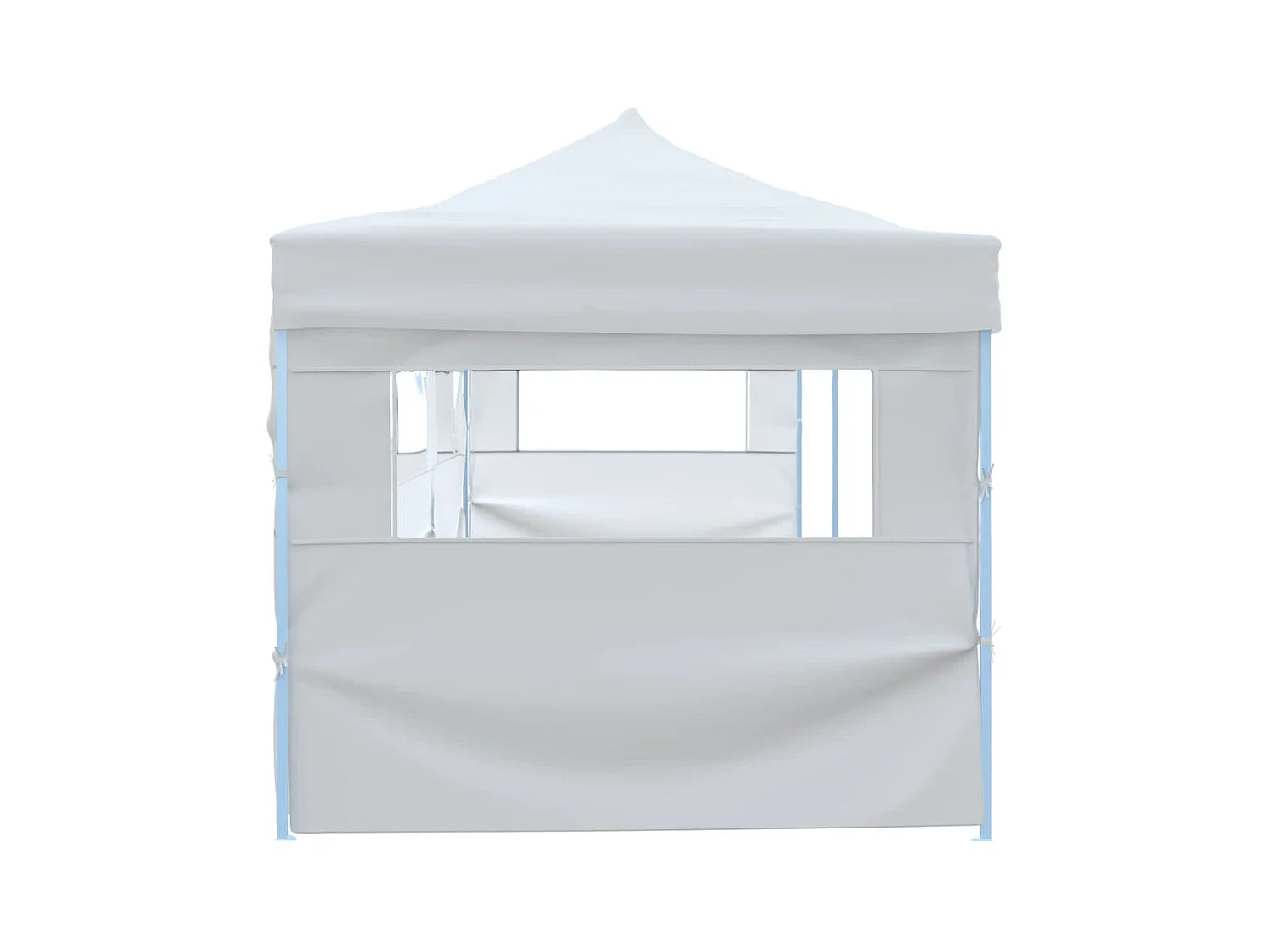 x 9 m weißes Pop-up-Faltpartyzelt mit 5 Wänden