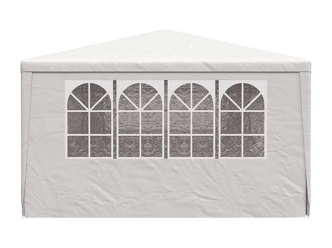 Tenda per ricevimenti con pareti laterali 4x9 m Bianco 90 g/m²