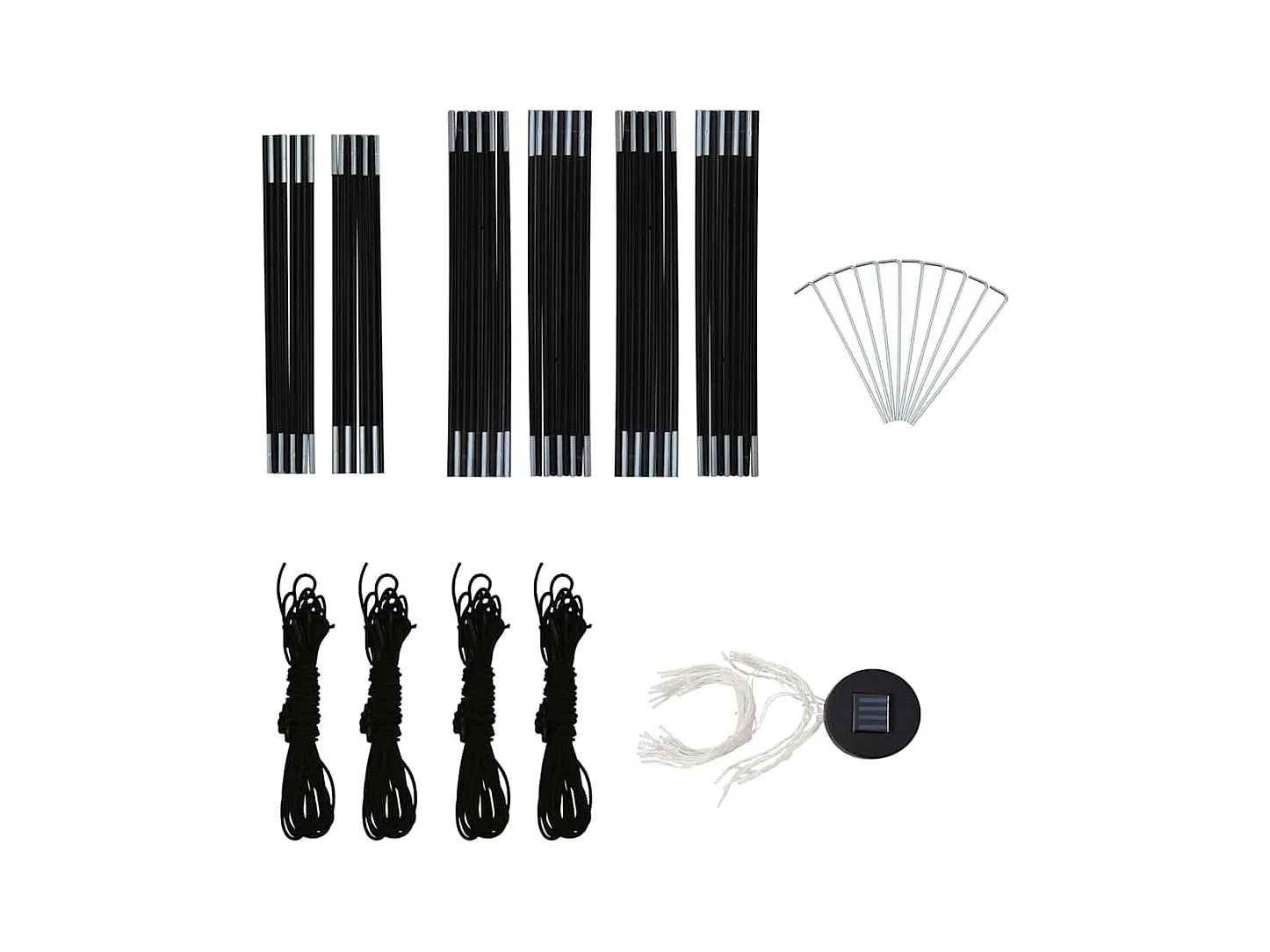 Carpa de recepción con LED y 4 paredes 3,6x3,6x2,3 m Azul