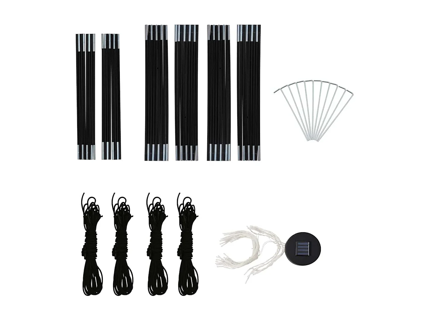 Tenda per ricevimenti con LED e 4 pareti 3,6x3,6x2,3 m Blu