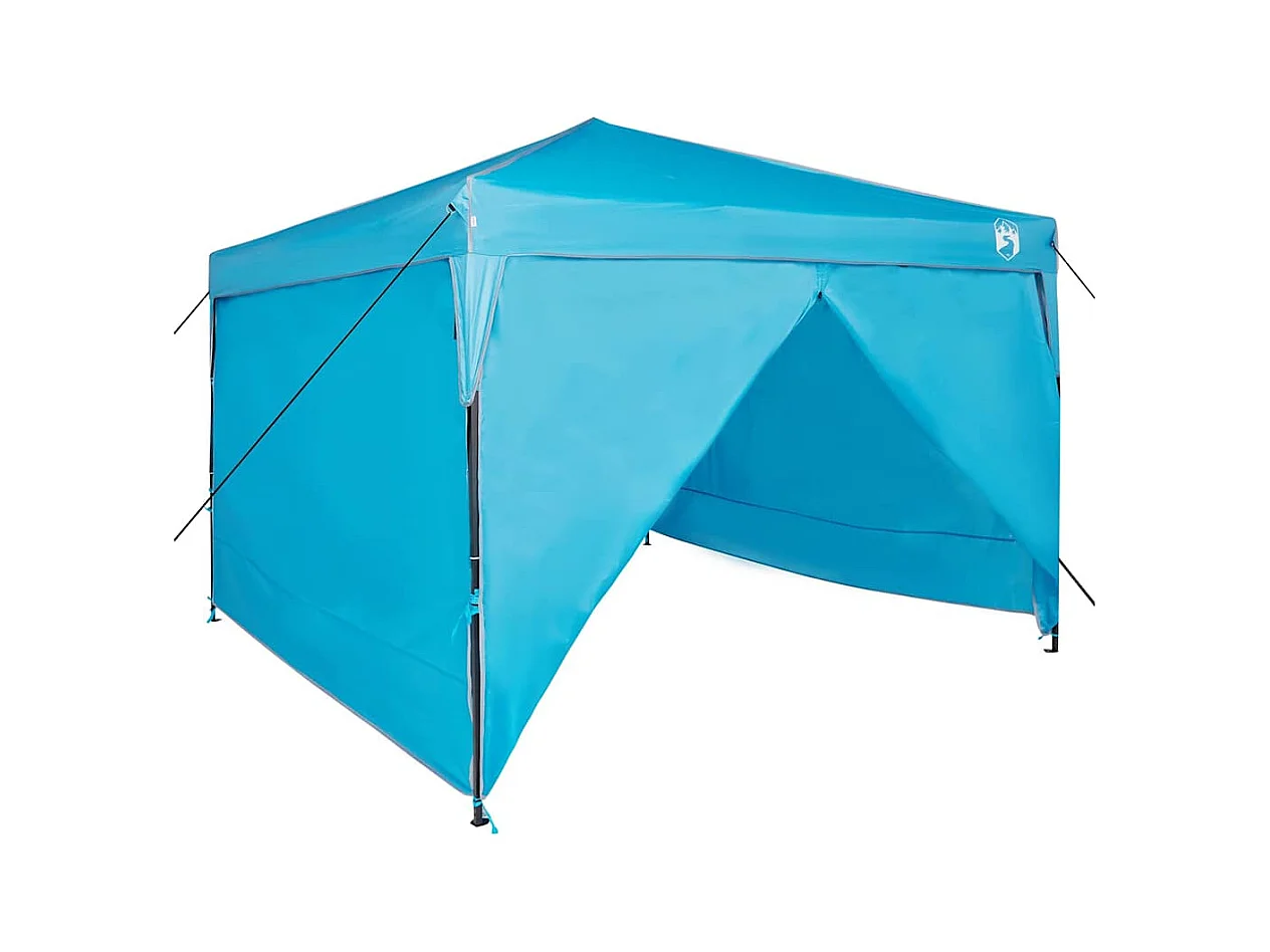 Tente à auvent pop-up Bleu 300 x 300 cm tissu