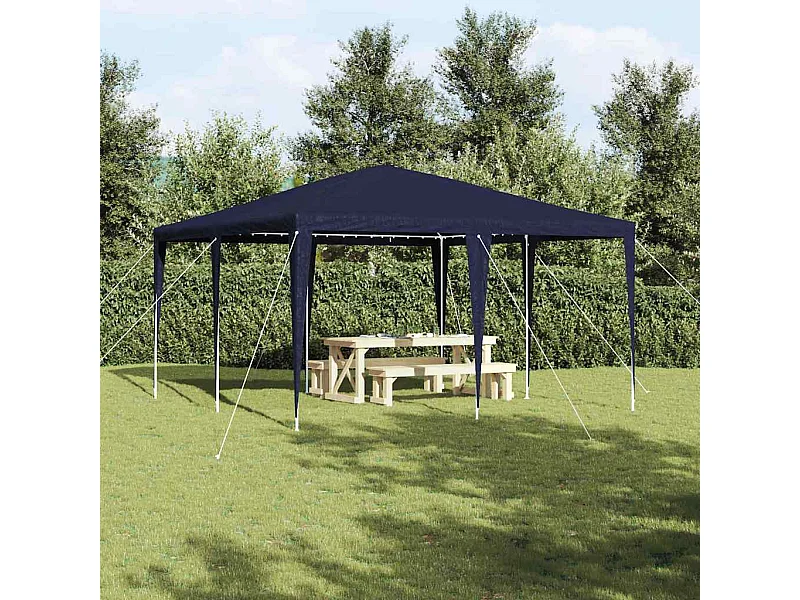 Carpa para fiestas azul y blanca 400 x 400 x 266 cm