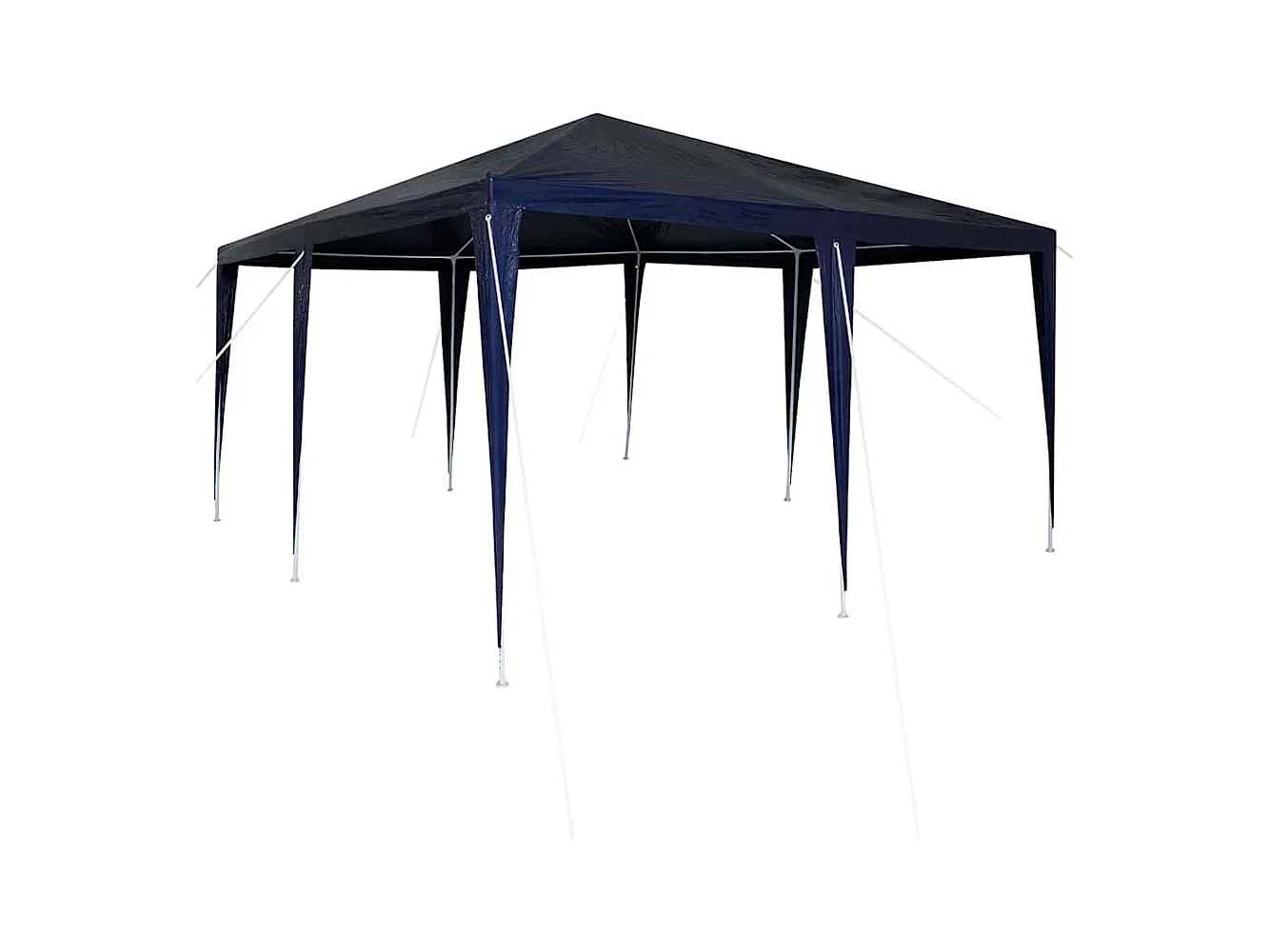 Carpa para fiestas azul y blanca 400 x 400 x 266 cm