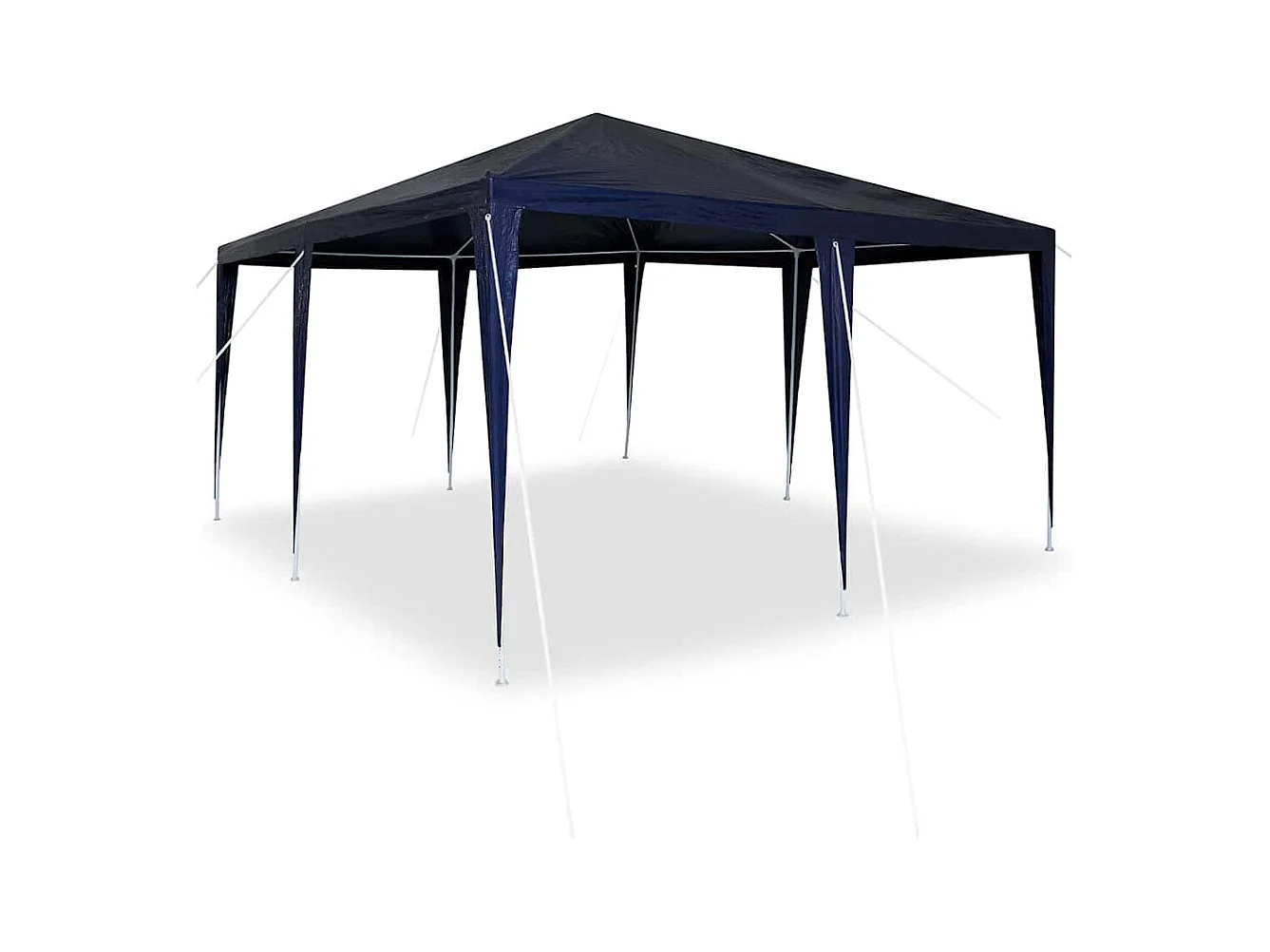 Carpa para fiestas azul y blanca 400 x 400 x 266 cm