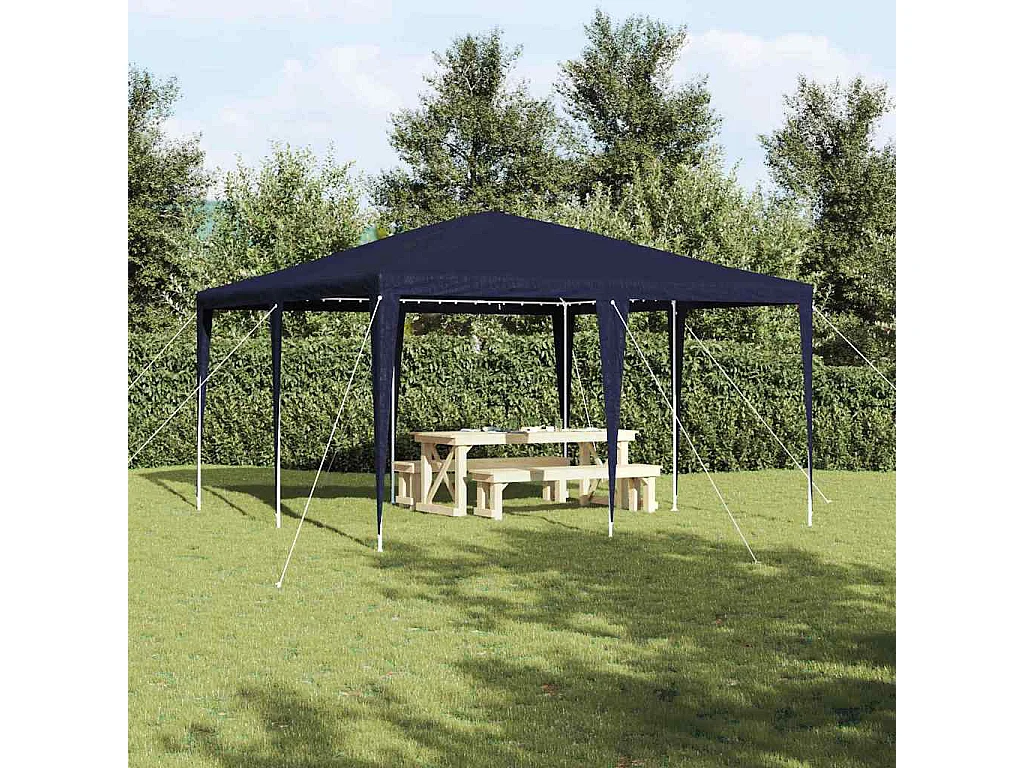 Blau-weißes Partyzelt 400 x 400 x 266 cm
