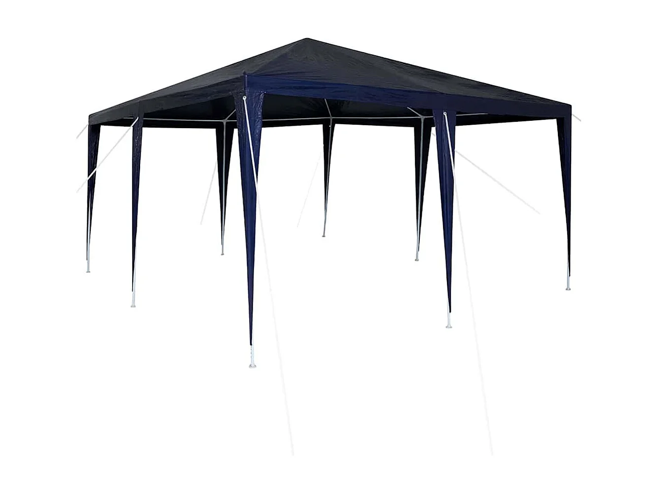 Blau-weißes Partyzelt 400 x 400 x 266 cm