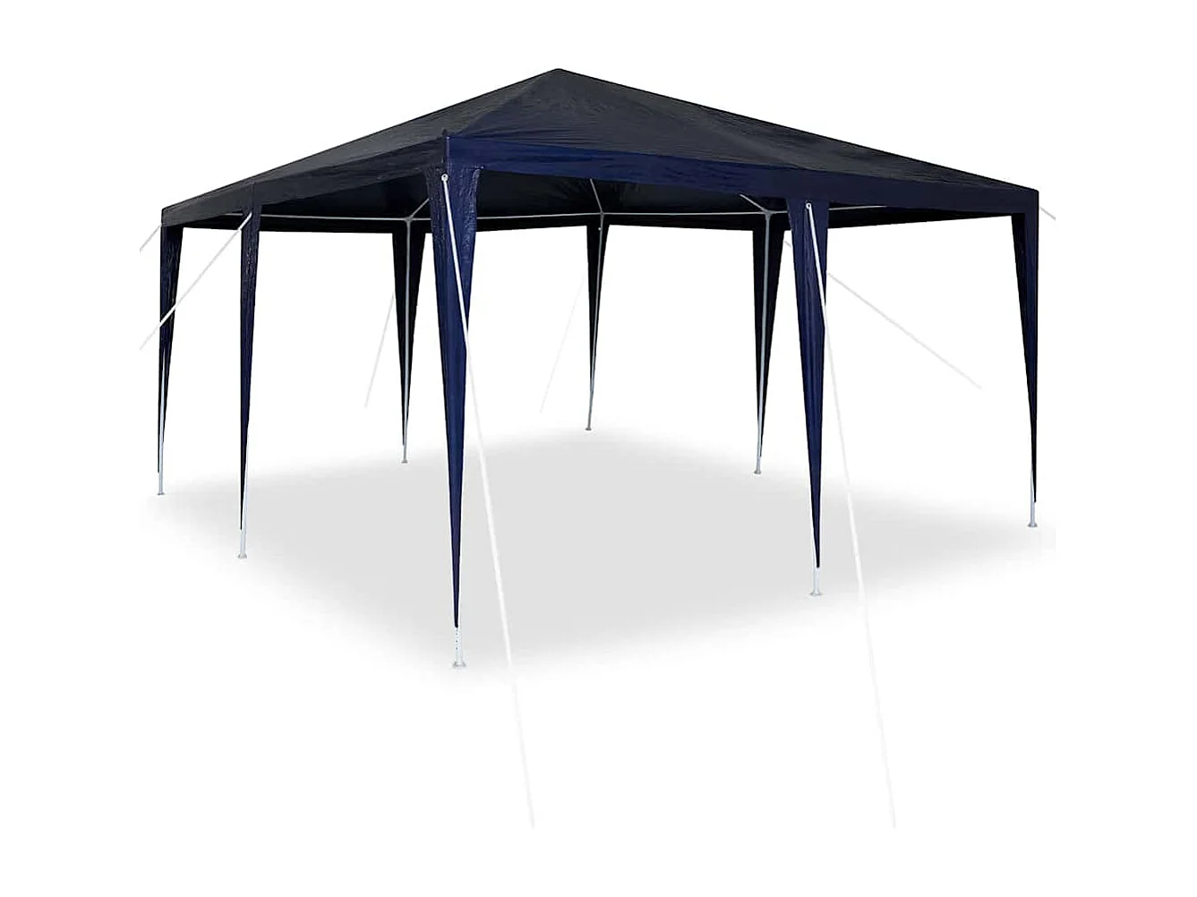 Blau-weißes Partyzelt 400 x 400 x 266 cm