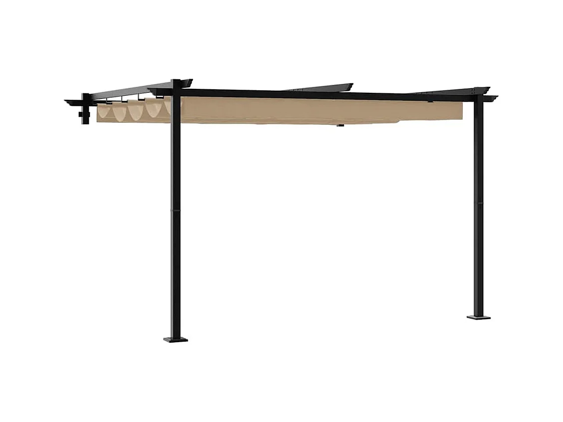 Cenador de pared de acero color topo