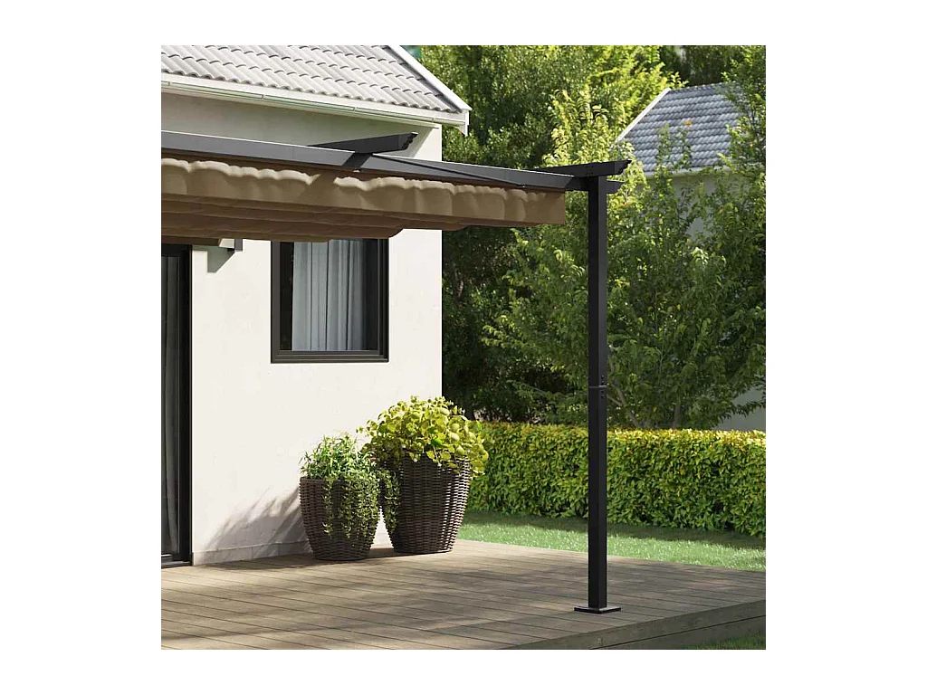 Cenador de pared de acero color topo