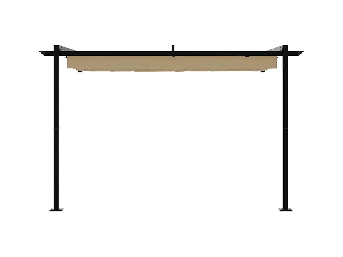 Cenador de pared de acero color topo