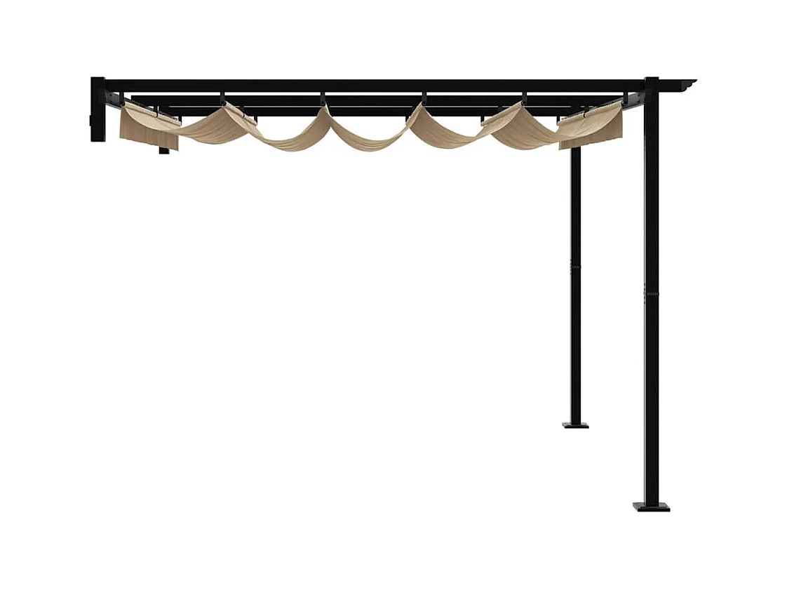 Cenador de pared de acero color topo