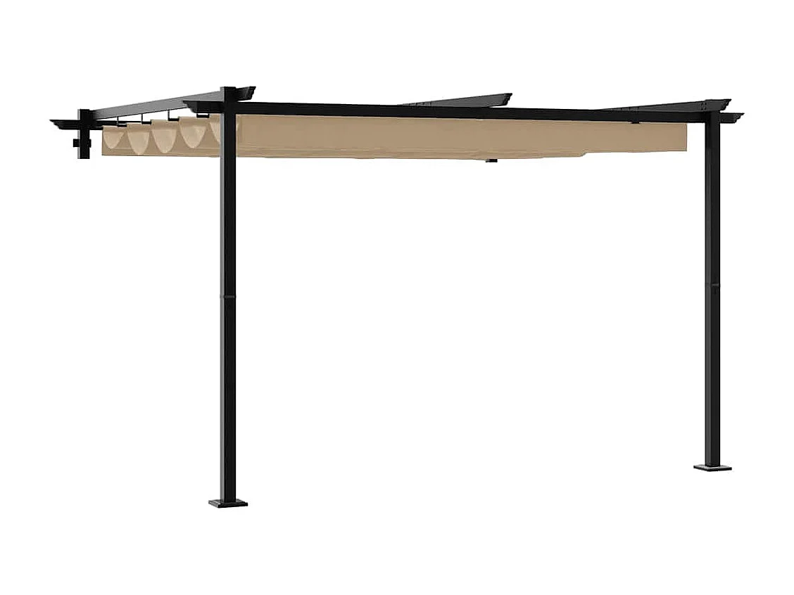 Gazebo mural Taupe Acier