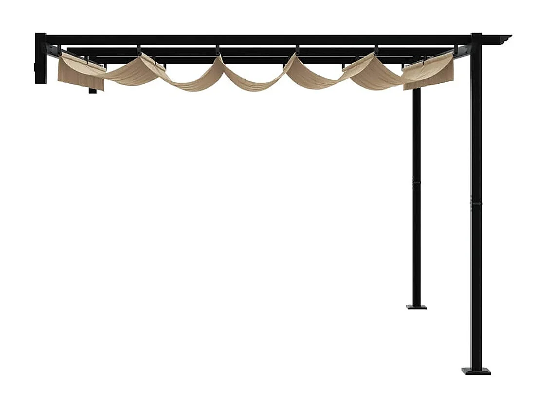 Gazebo mural Taupe Acier