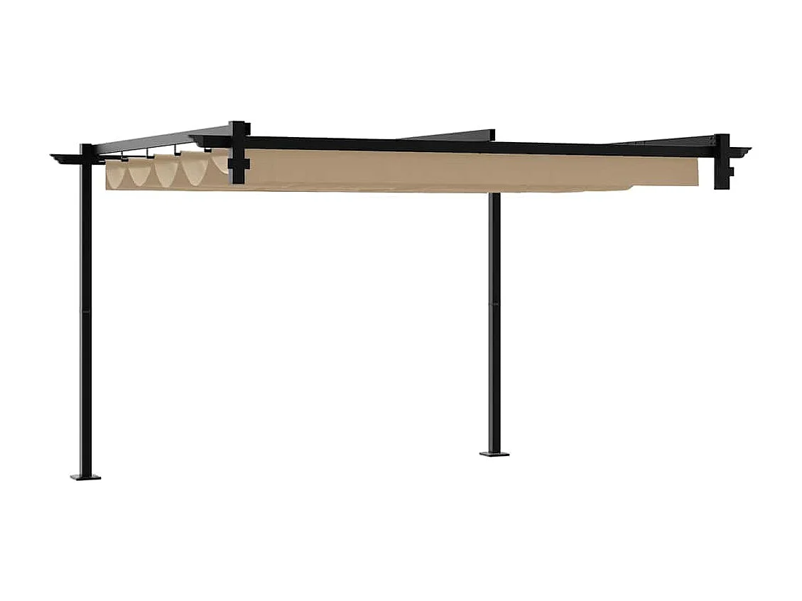 Gazebo mural Taupe Acier