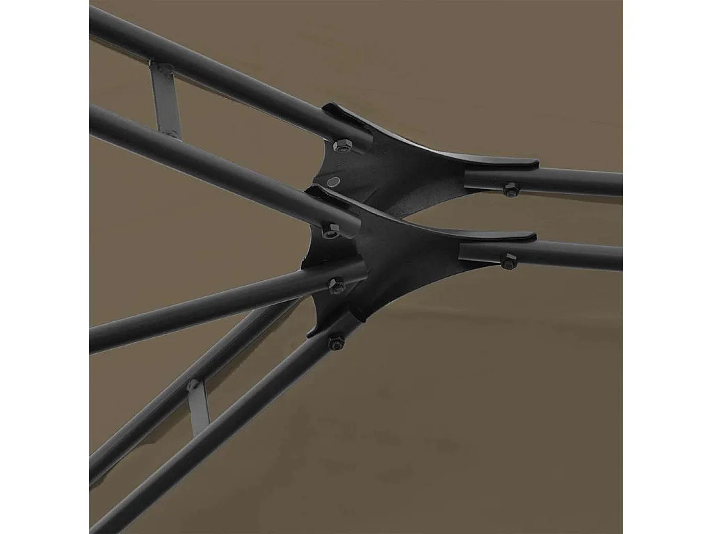 Chapiteau de jardin avec rideaux 4x3 m Taupe 180 g/m²