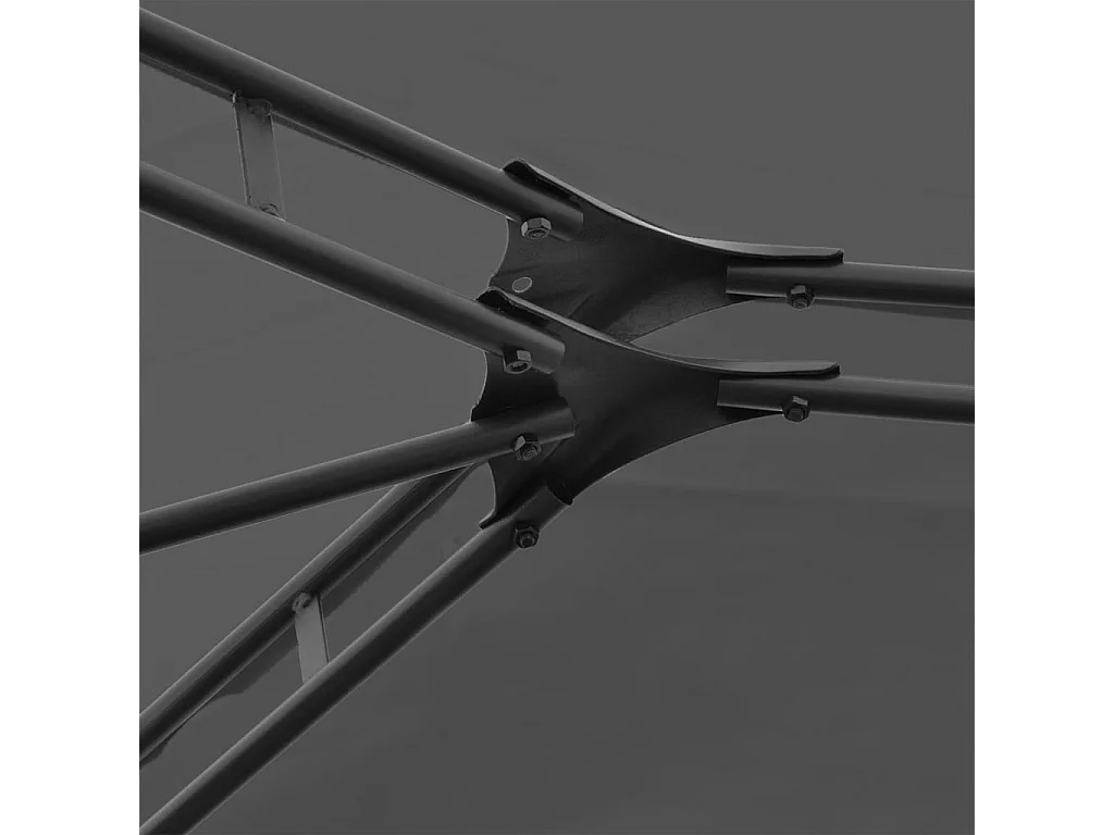 Cenador de jardín con cortinas 4 x 3 m Antracita