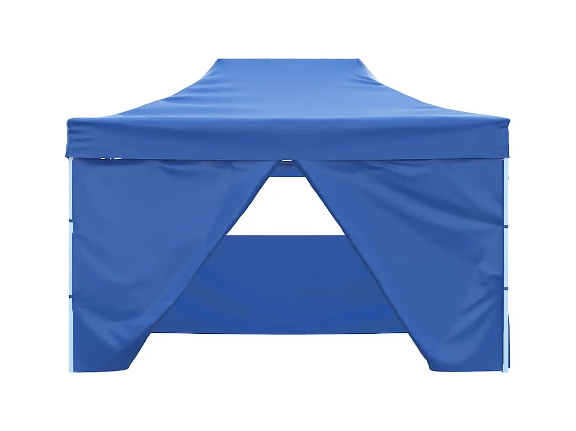 Carpa de recepción plegable de 4 paredes 3x4 m Azul Acero