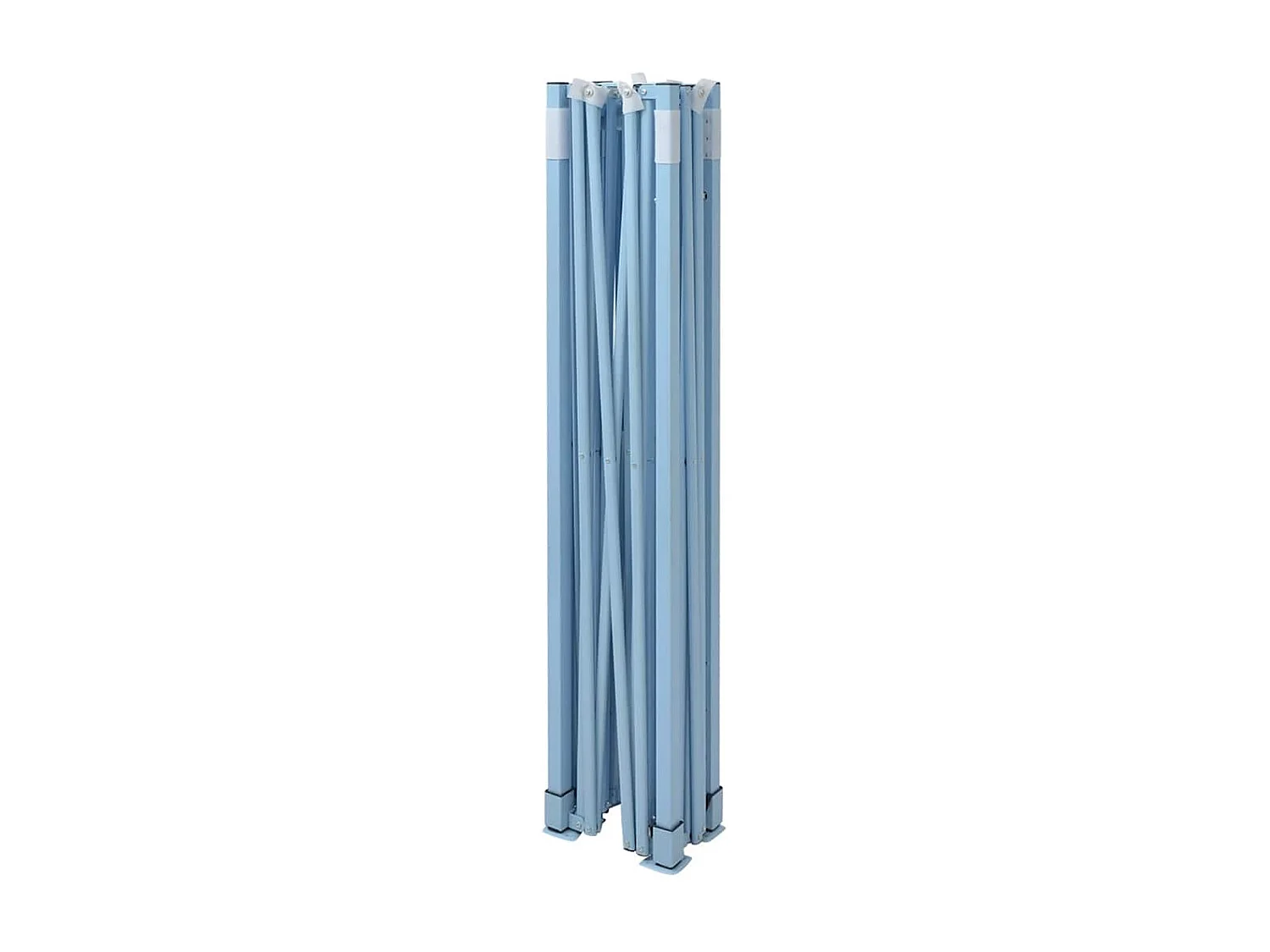 Tenda pieghevole per ricevimenti a 4 pareti 3x4 m Blu Acciaio