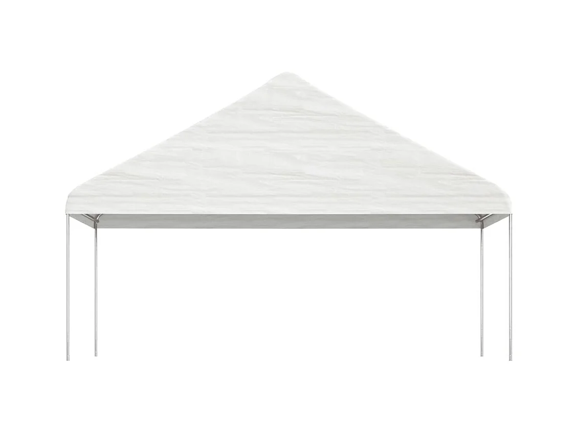 Belvédère avec toit blanc 8,92x5,88x3,75 m polyéthylène