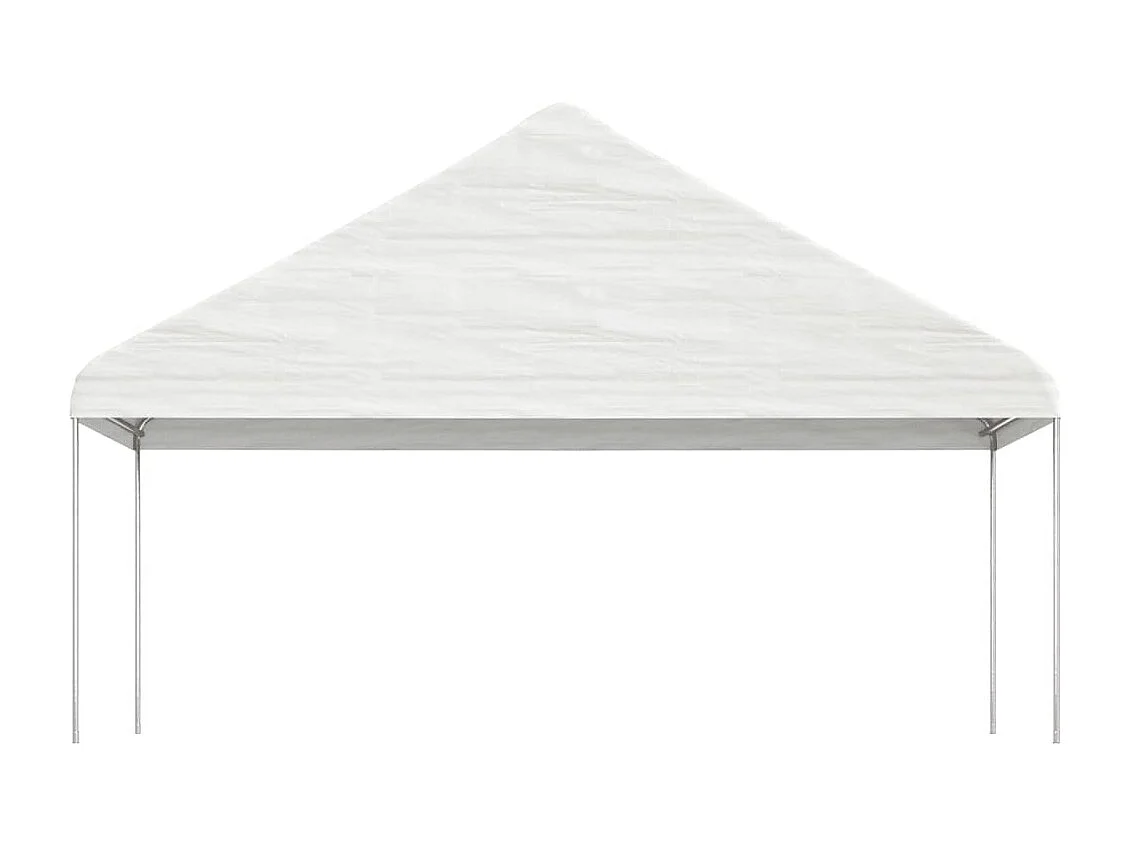 Belvédère avec toit blanc 8,92x5,88x3,75 m polyéthylène