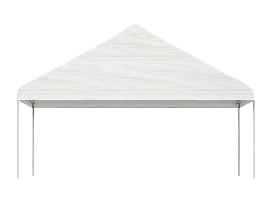 Gazebo con techo blanco 5,88x2,23x3,75 m polietileno