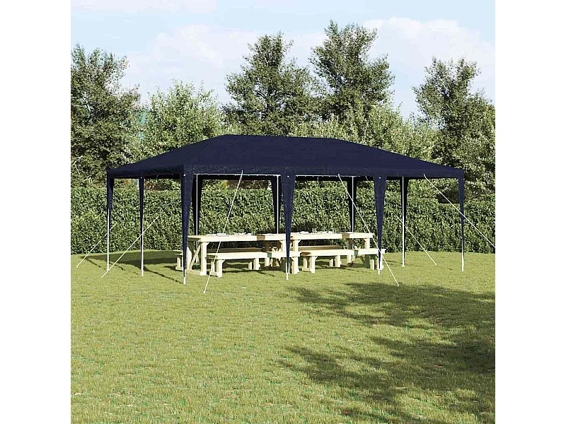 Carpa para fiestas azul y blanca 600 x 400 x 266 cm