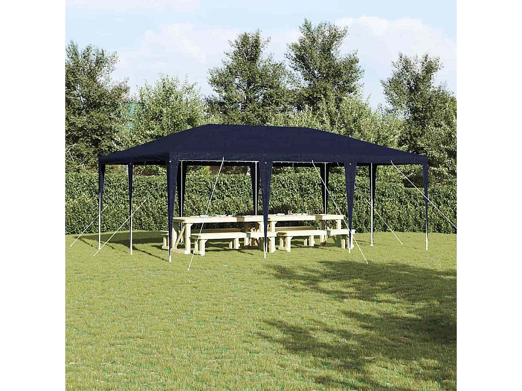 Blau-weißes Partyzelt 600 x 400 x 266 cm