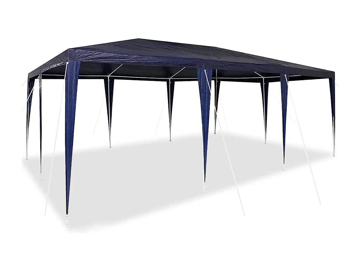 Blau-weißes Partyzelt 600 x 400 x 266 cm