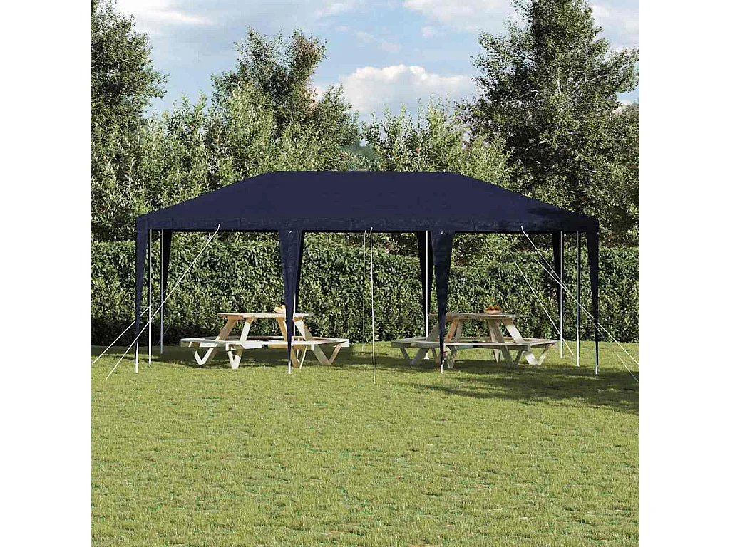 Blau-weißes Partyzelt 600 x 400 x 266 cm