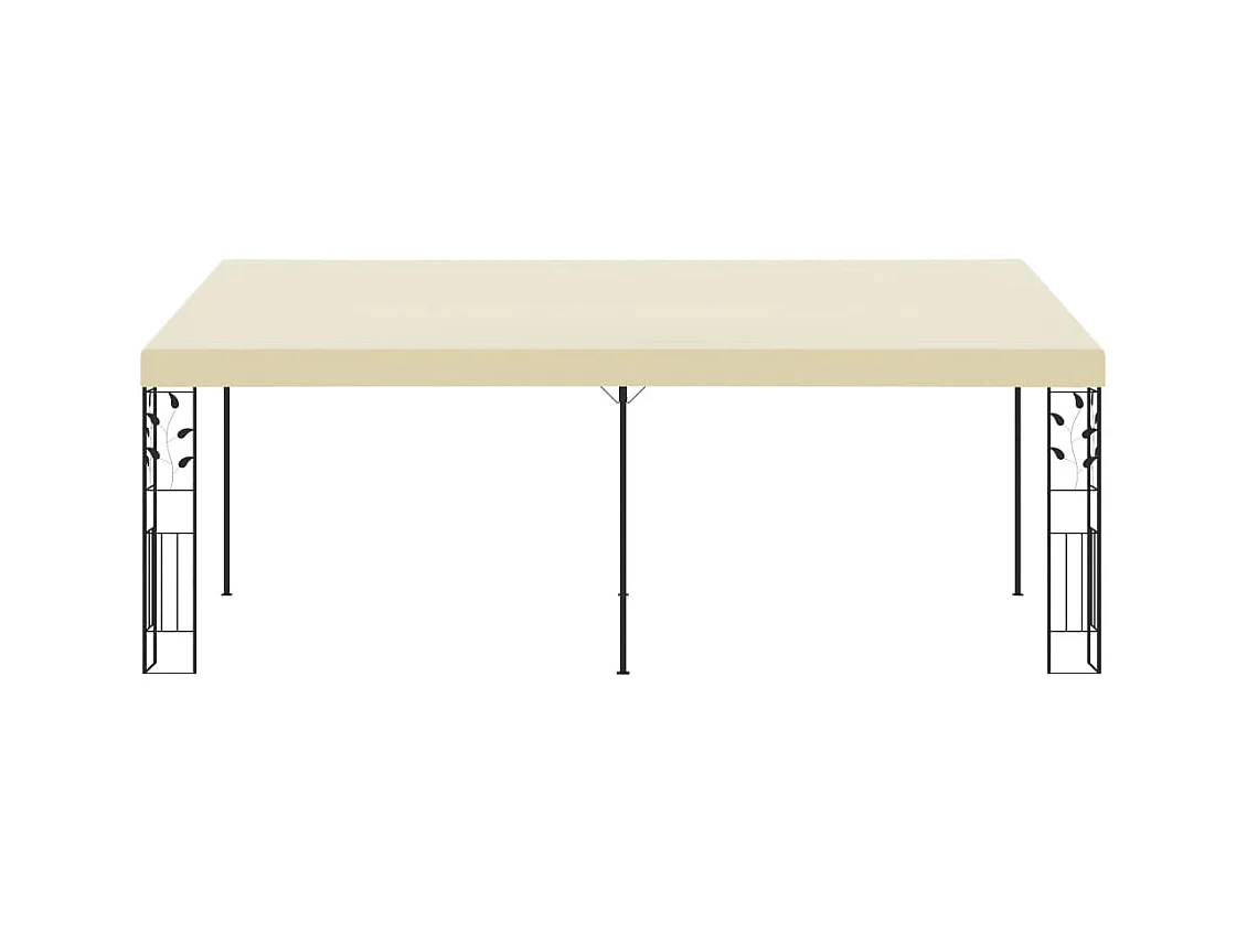 Gazebo a parete 6x3x2,5m Crema