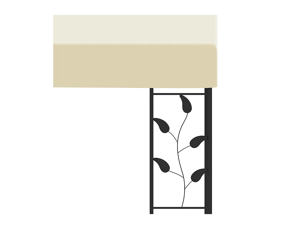 Gazebo a parete 6x3x2,5m Crema