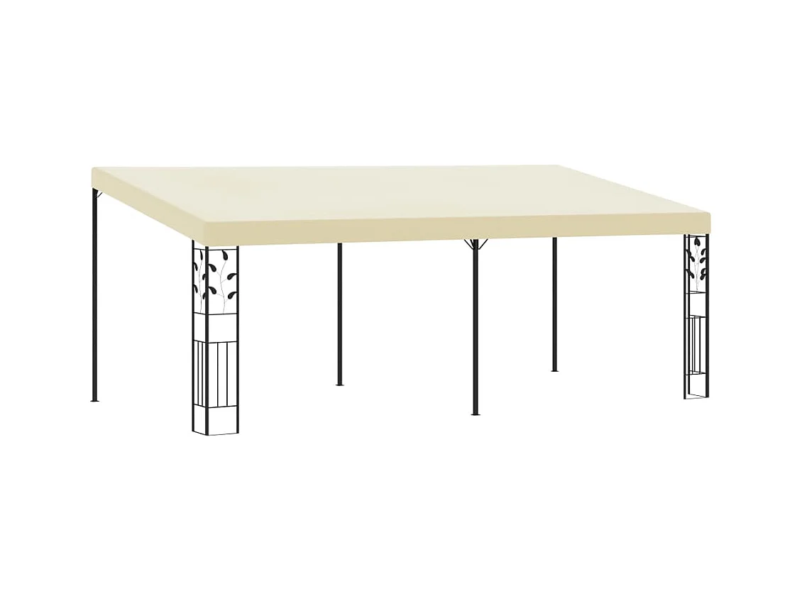 Wandgemonteerde gazebo 6x3x2,5m crème