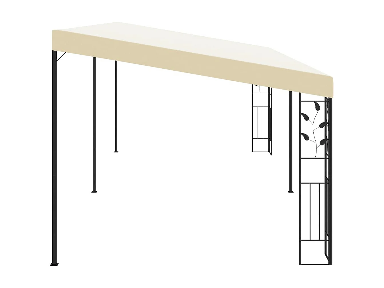 Belvédère à montage mural 6x3x2,5 m Crème