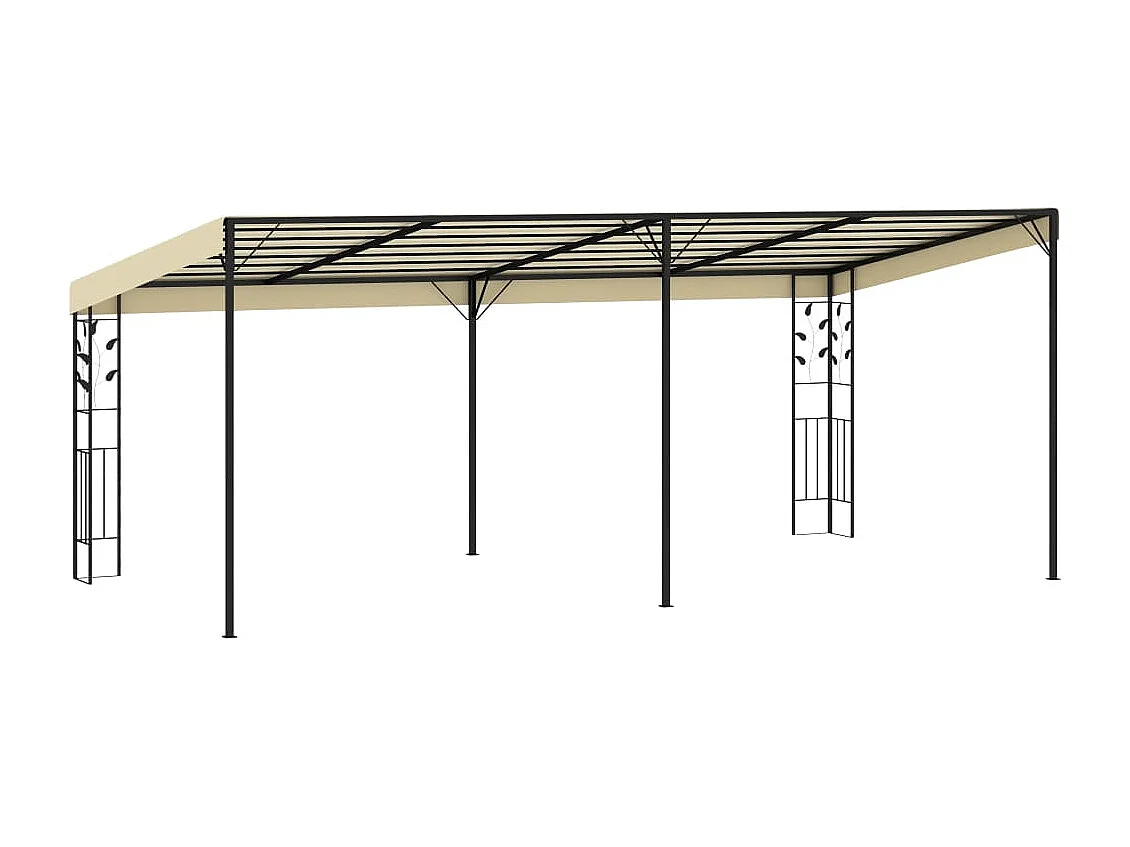 Belvédère à montage mural 6x3x2,5 m Crème