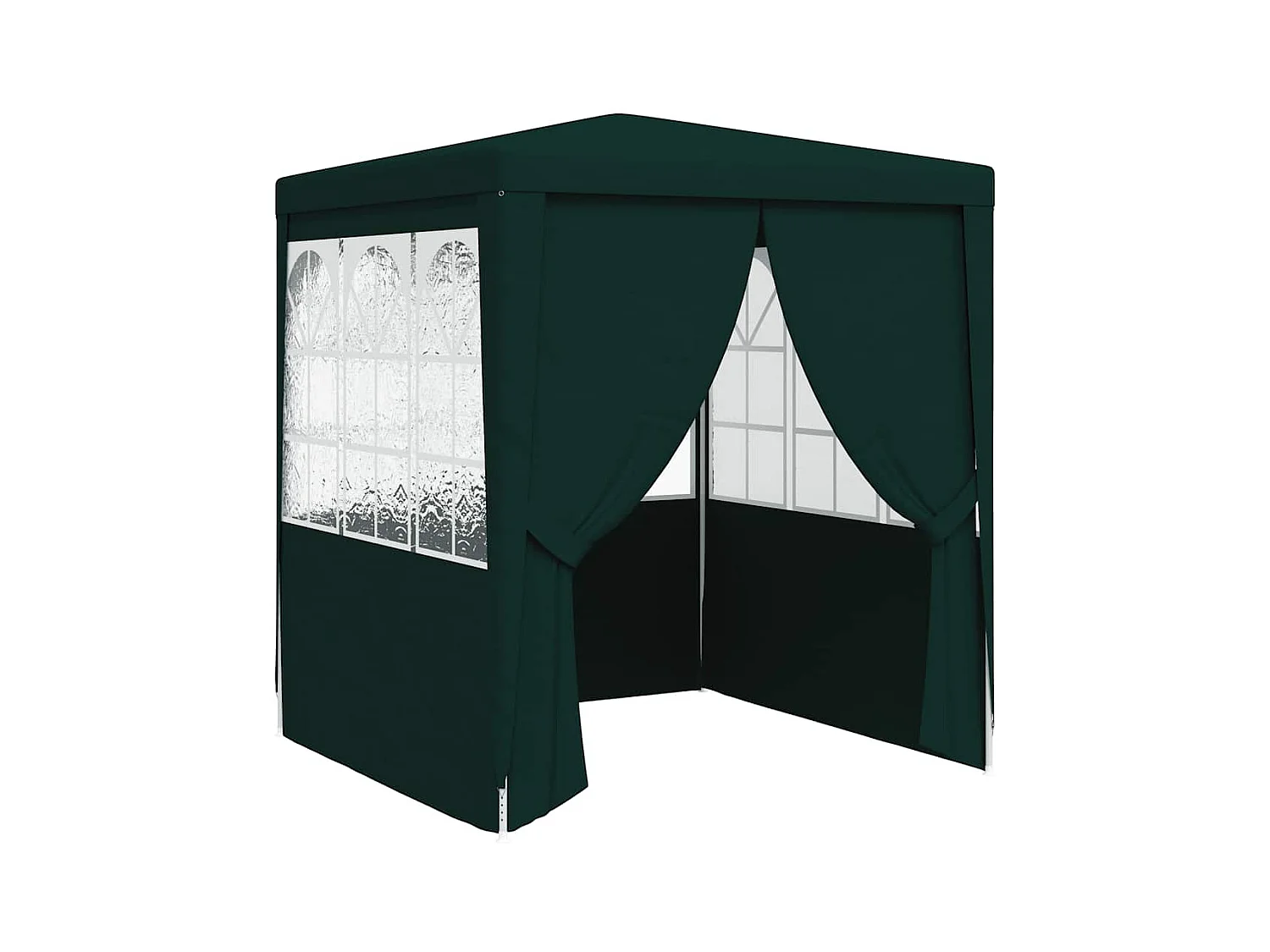 Carpa de recepción con paredes laterales 2x2 m Verde 90 g/m²