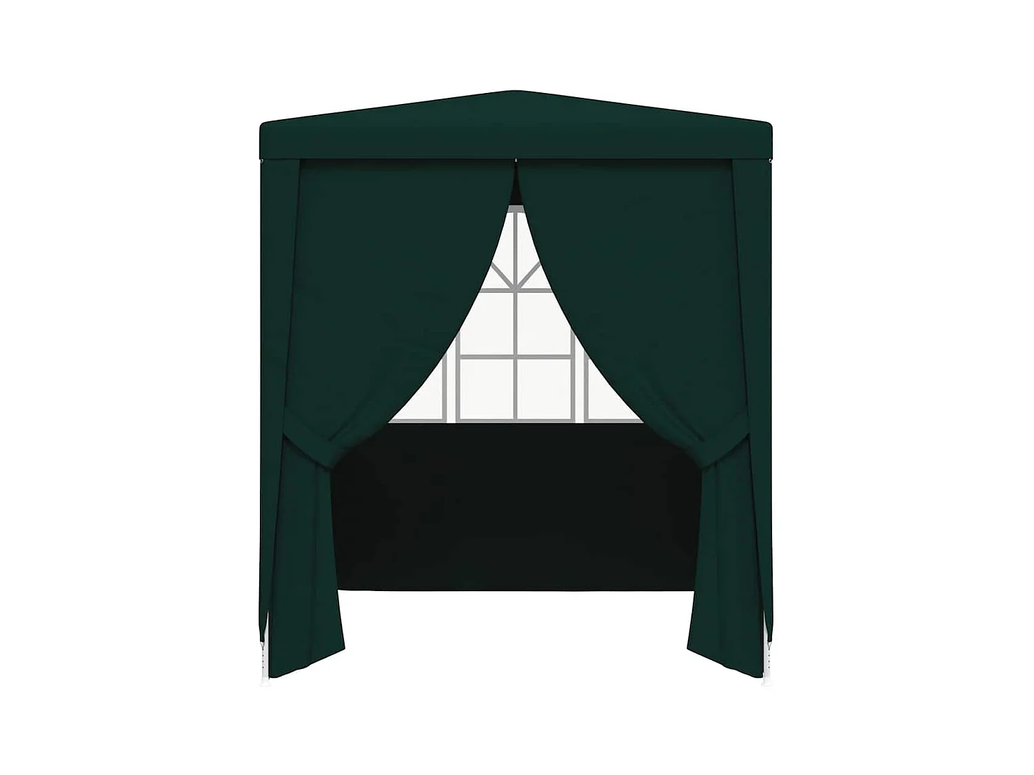 Carpa de recepción con paredes laterales 2x2 m Verde 90 g/m²