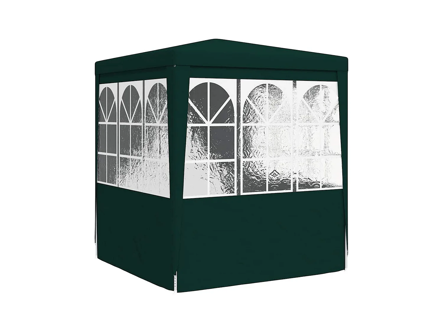 Carpa de recepción con paredes laterales 2x2 m Verde 90 g/m²