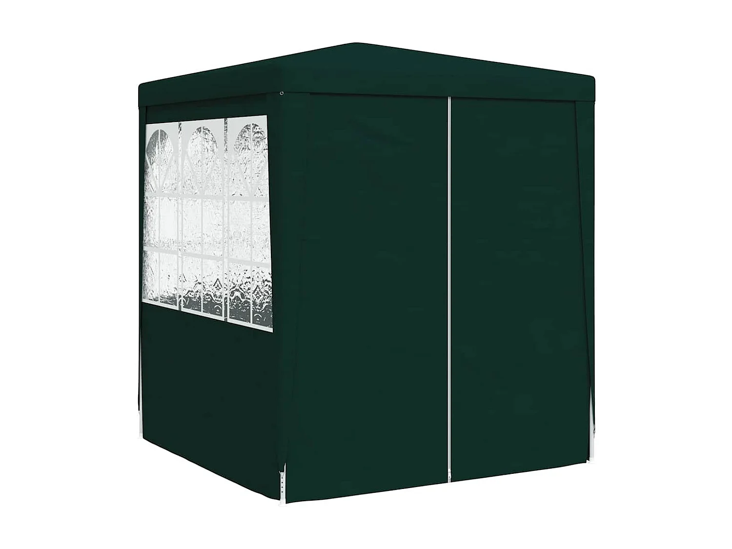 Carpa de recepción con paredes laterales 2x2 m Verde 90 g/m²