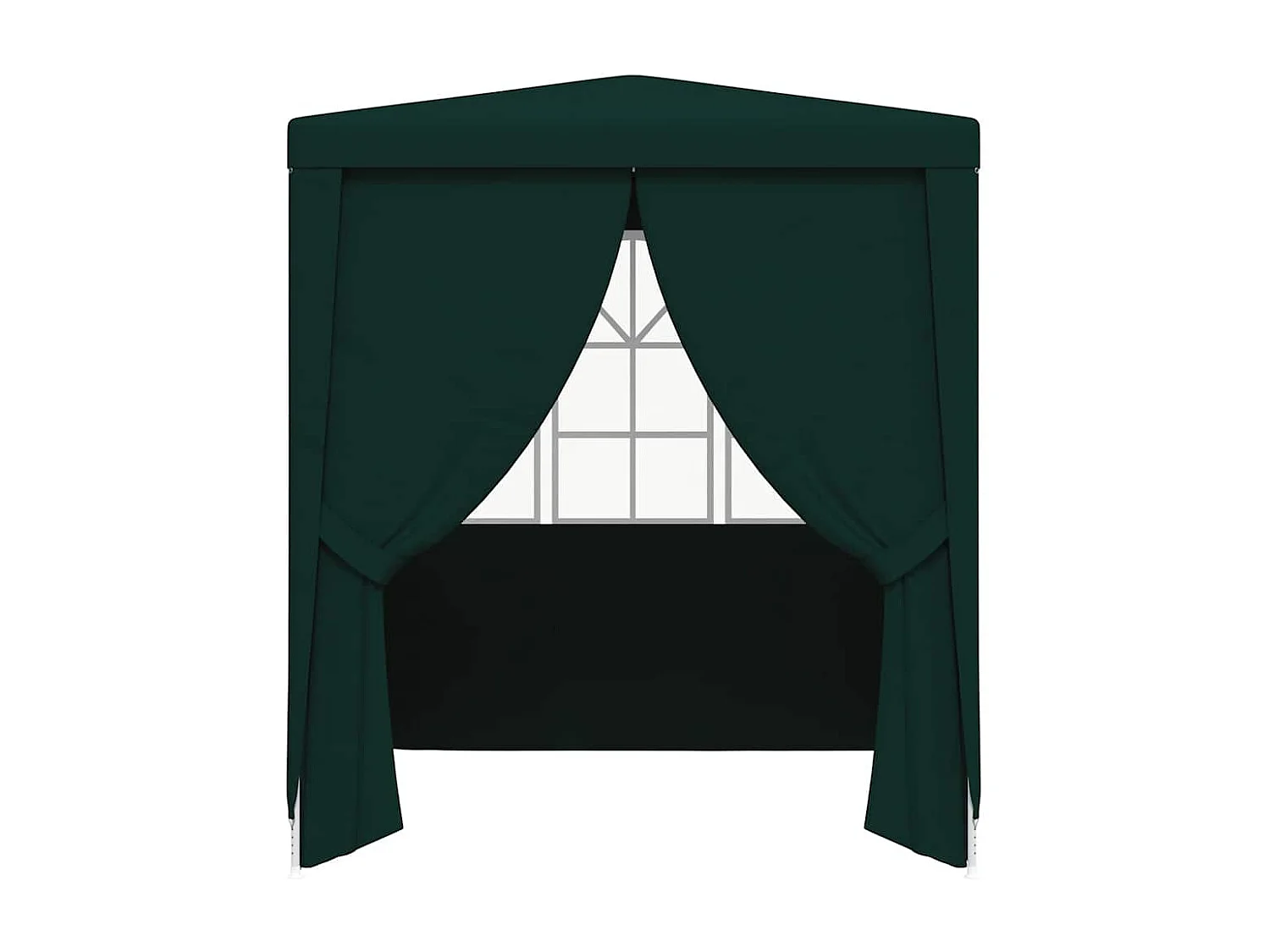 Carpa de recepción con paredes laterales 2x2 m Verde 90 g/m²