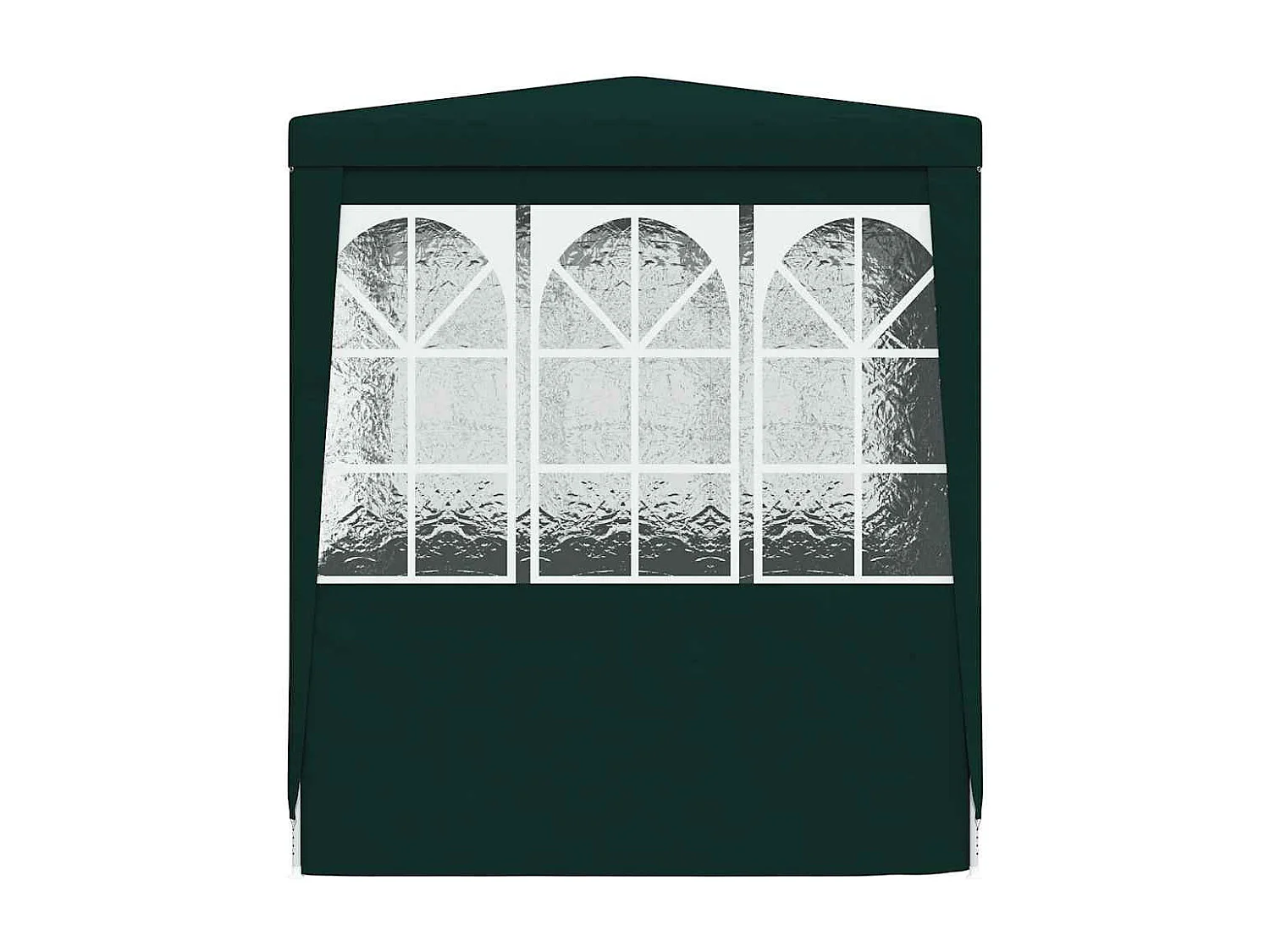 Carpa de recepción con paredes laterales 2x2 m Verde 90 g/m²