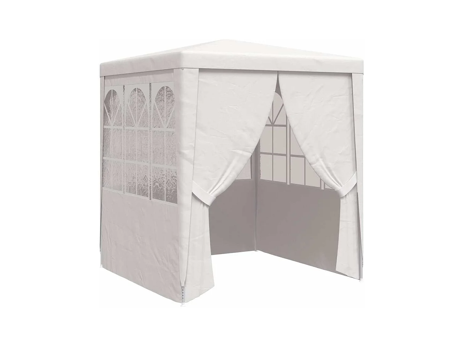 Carpa de recepción con paredes laterales 2x2 m Blanco 90 g/m²